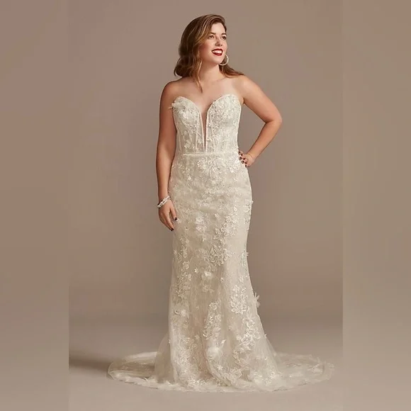 chinese dress ladies Lace Bridal Bodysuit with Side Slit | Dream Dresses by P.M.N main image 1